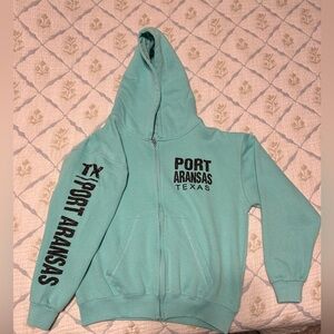 Teal Port Aransas Texas Hoodie- kids